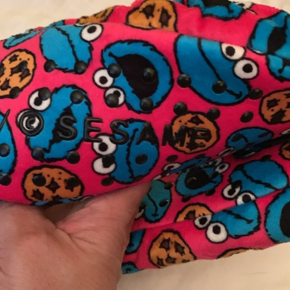 NWT~M/L Girls Women’s Sesame Street Cookie Monster Slippers - Picture 4 of 4